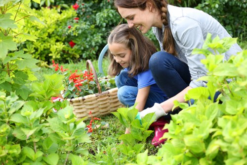 Gardener Hayes implementing water conservation techniques